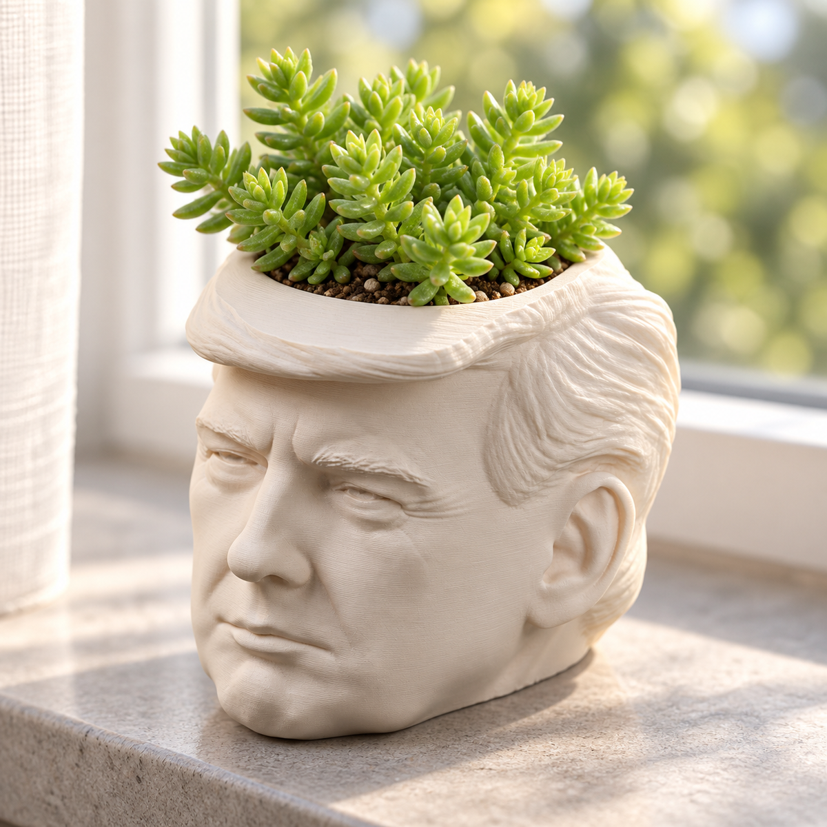 Donald Trump Head Planter editorial view