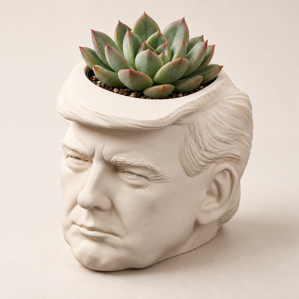 Donald Trump Head Planter hero lifestyle view