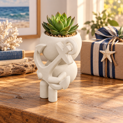 Anchor Sprout Holds Fast | Nautical Planter gift presentation