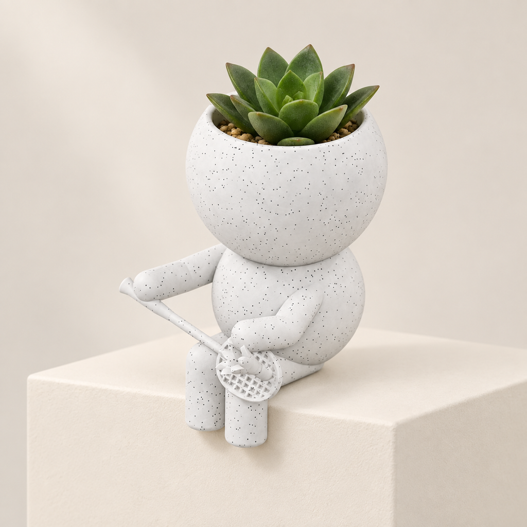 Rally Moss badminton planter editorial styled view