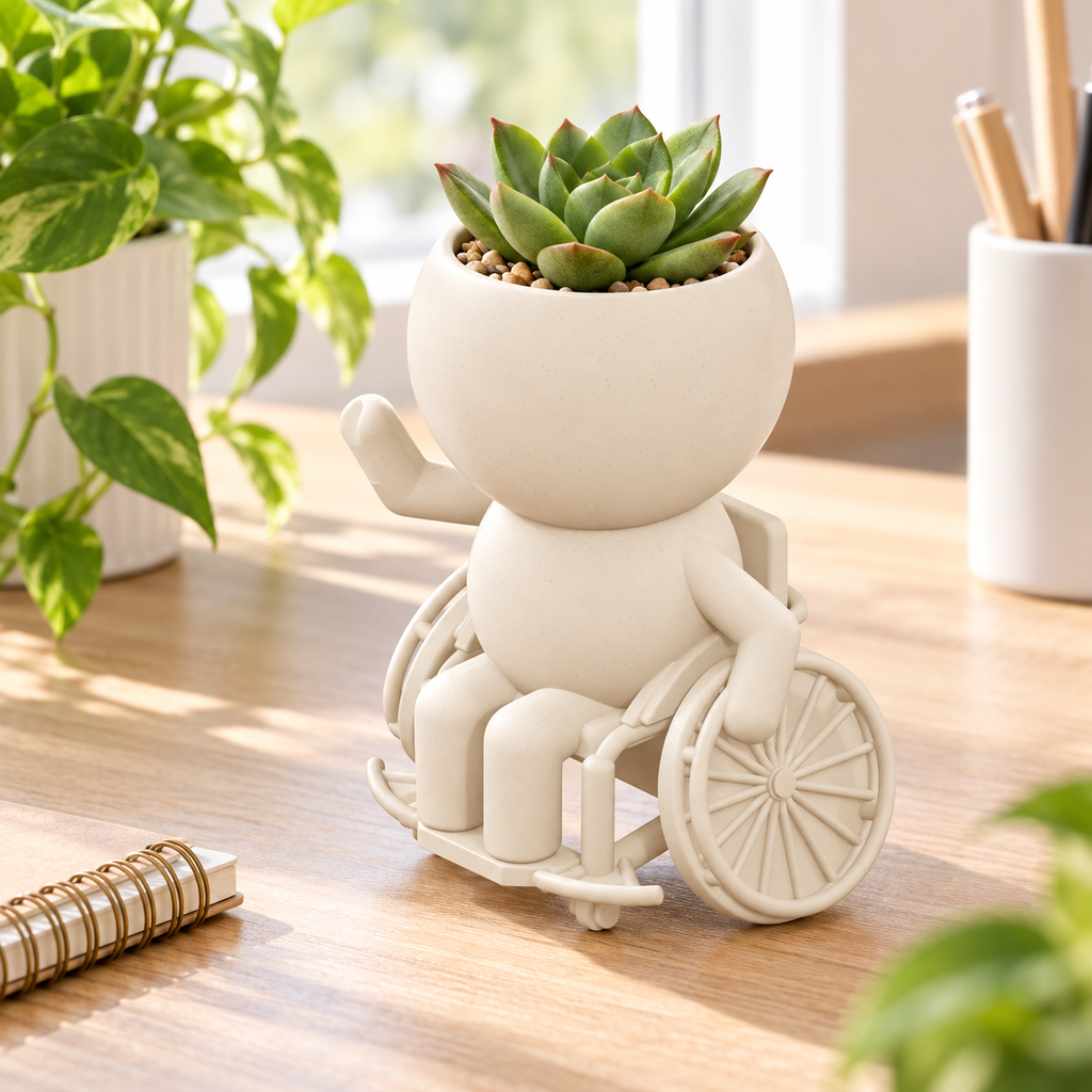 Wave wheelchair planter lifestyle view