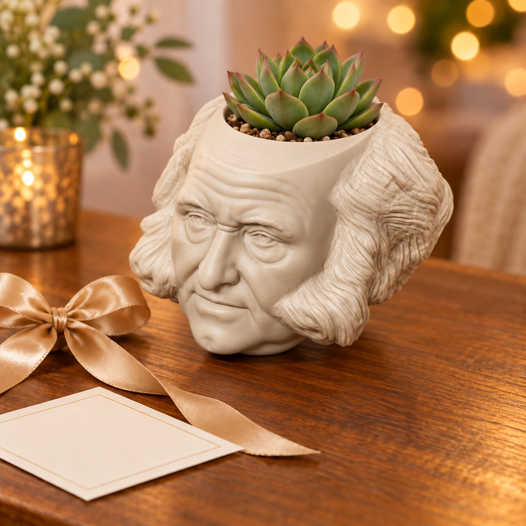 Martin Van Buren Head Planter gift presentation