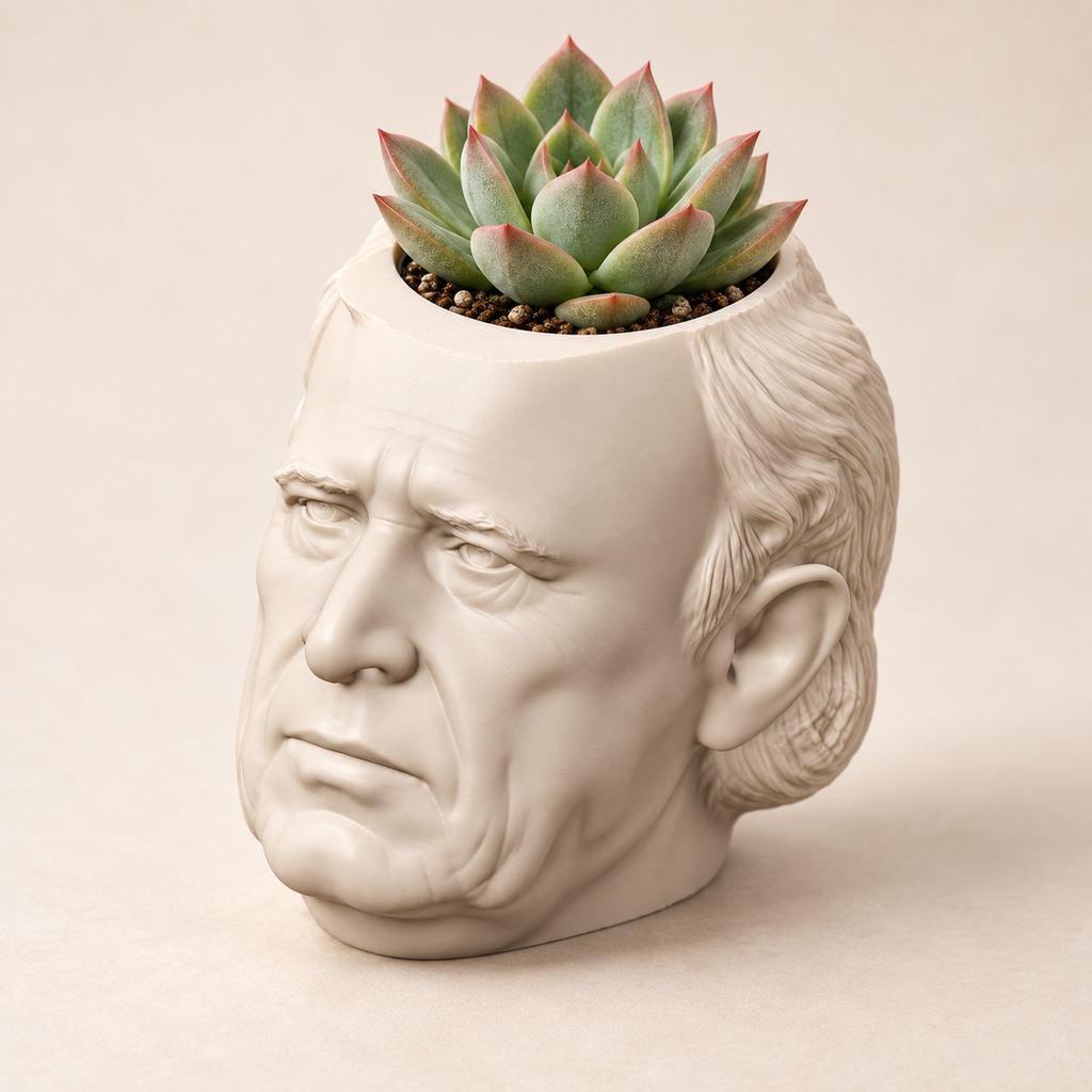 Zachary Taylor Head Planter hero lifestyle view