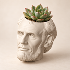 Abraham Lincoln Head Planter hero lifestyle view