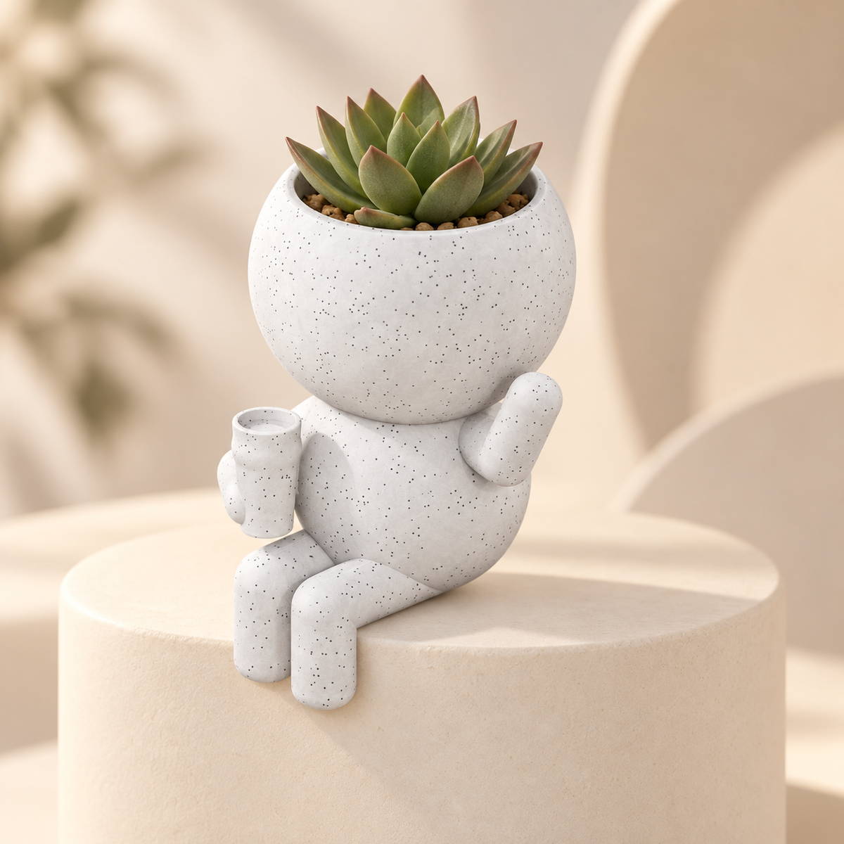 Cheers Moss character planter editorial styled view