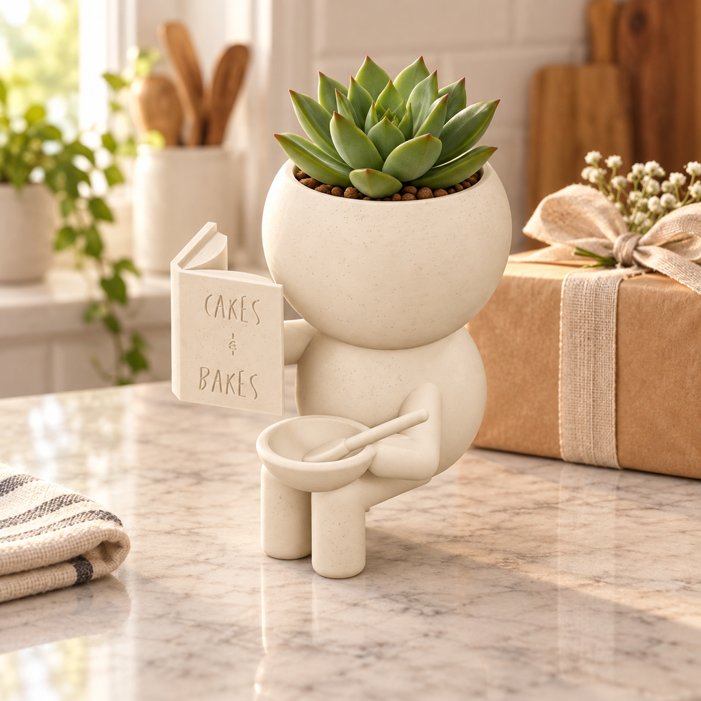 Whisk Sprout Bakes It Better | Baker Planter gift presentation
