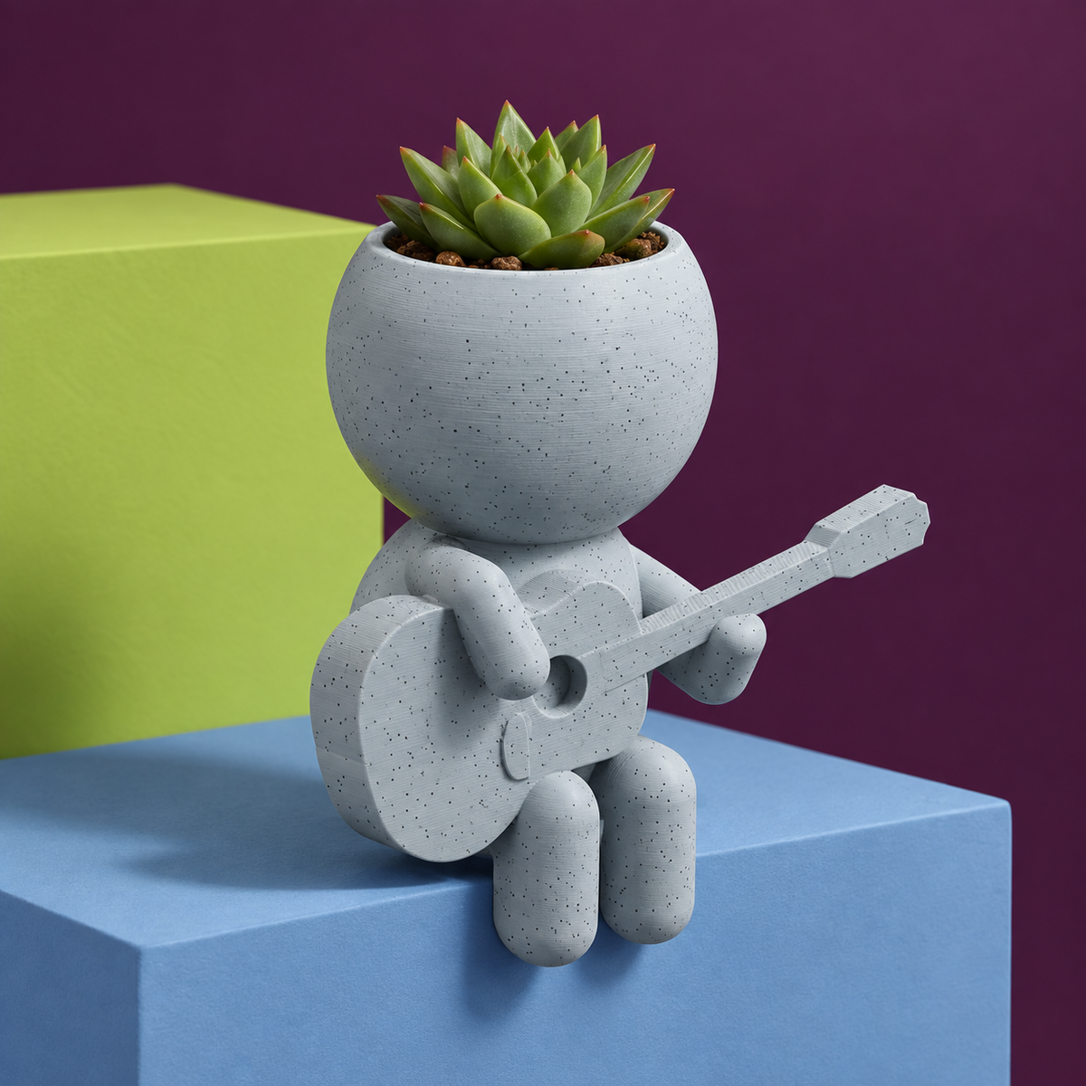 Sage Strummer's Acoustic Set: Guitarist Planter editorial view