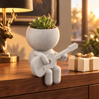 Sage Strummer's Acoustic Set: Guitarist Planter gift presentation