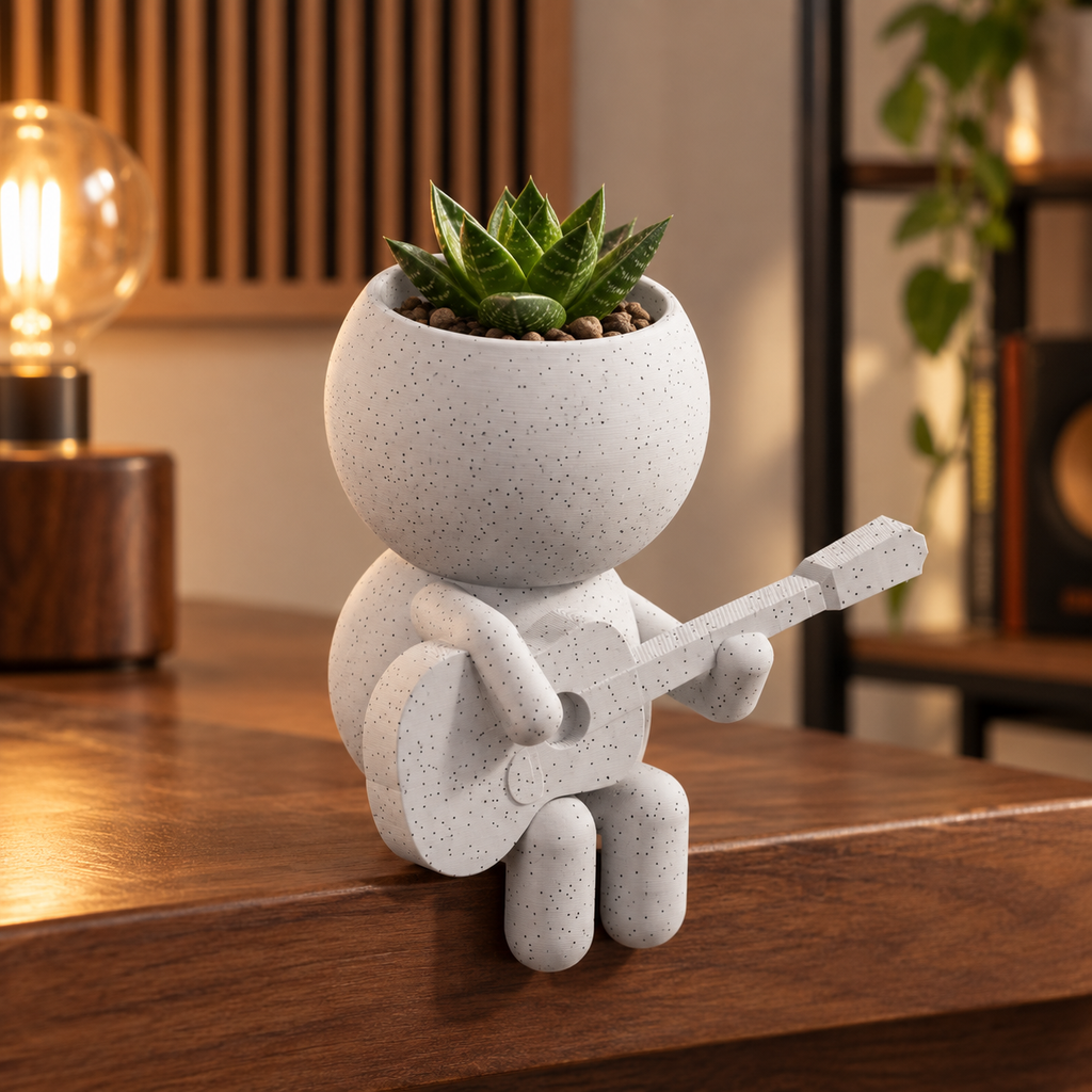 Sage Strummer's Acoustic Set: Guitarist Planter hero lifestyle view