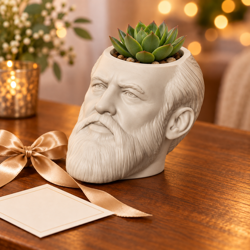 James A. Garfield Head Planter gift presentation