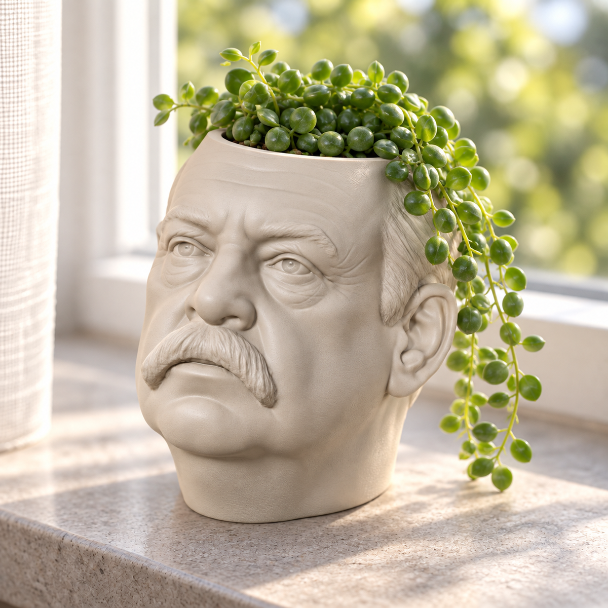 Grover Cleveland Head Planter editorial view