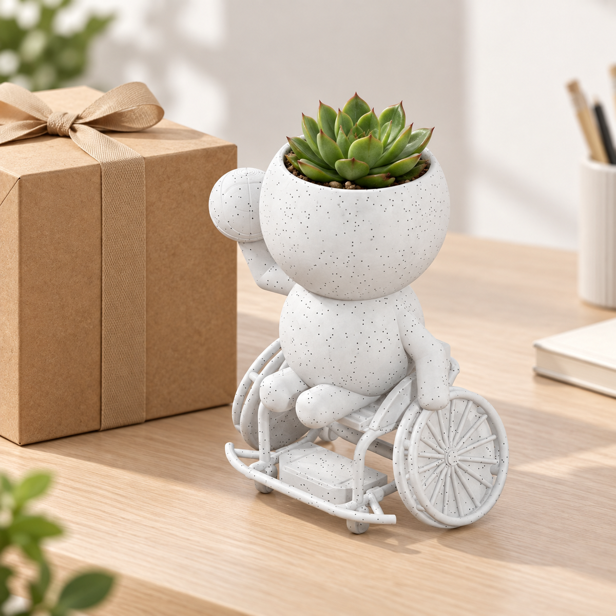 Court Moss wheelchair basketball planter gift presentation image
