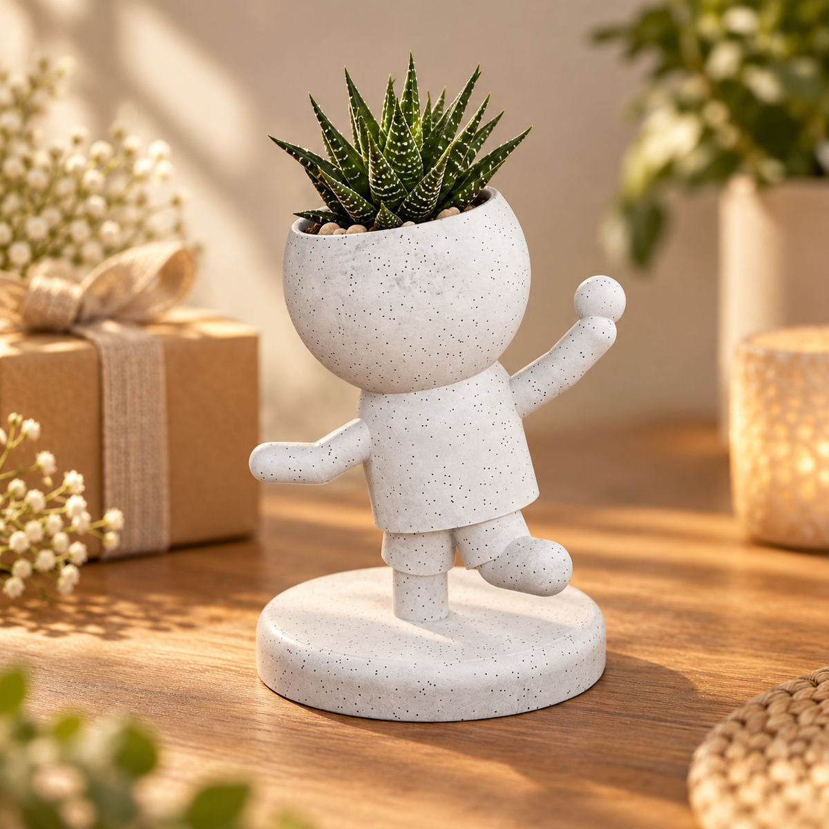 Spin Sprout Makes the Play | Cricket Bowler Planter gift presentation