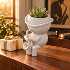 Saxby Sprout's Garden Groove: Saxophone Player Planter gift presentation