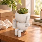 Brickie Moss character planter gift presentation image