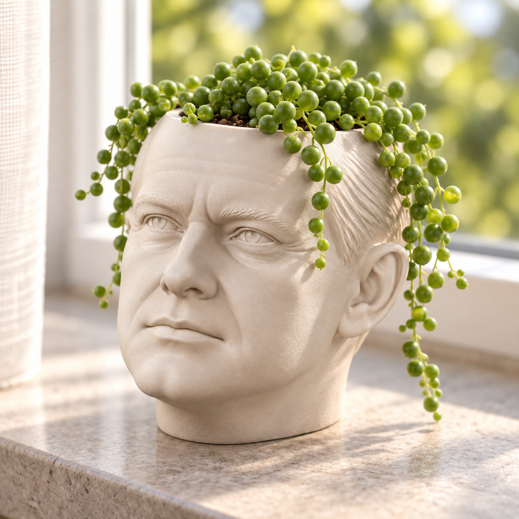 Calvin Coolidge Head Planter editorial view