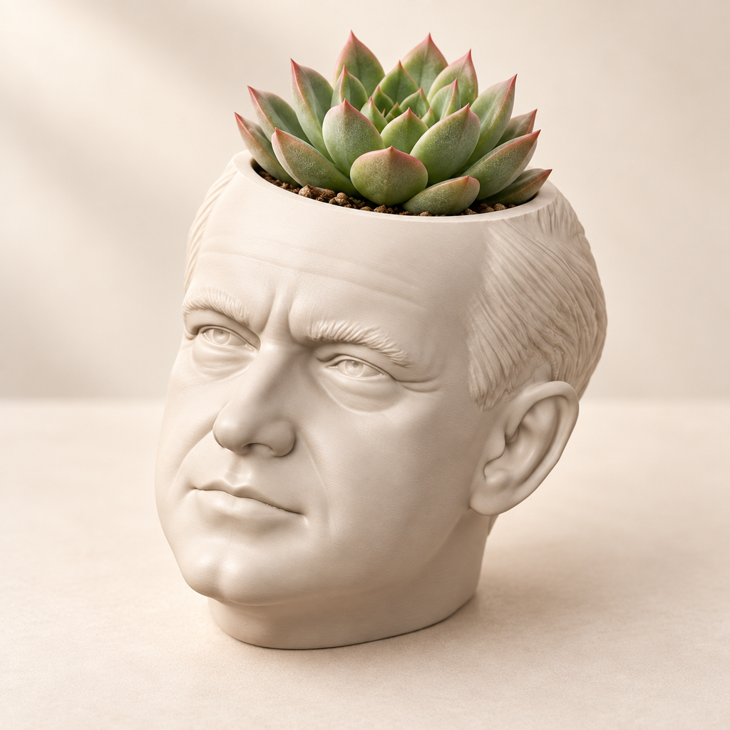 Calvin Coolidge Head Planter hero lifestyle view