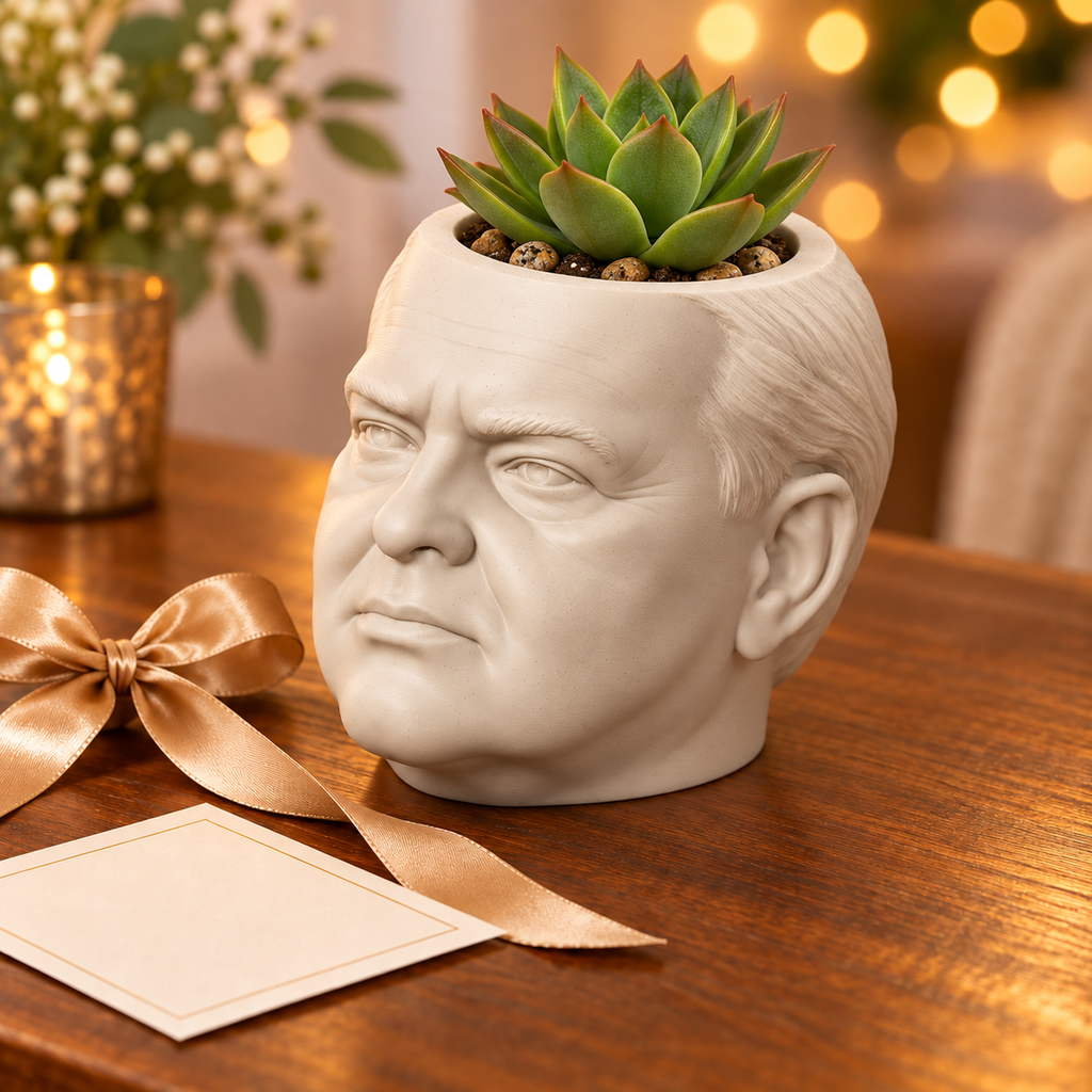 Herbert Hoover Head Planter gift presentation