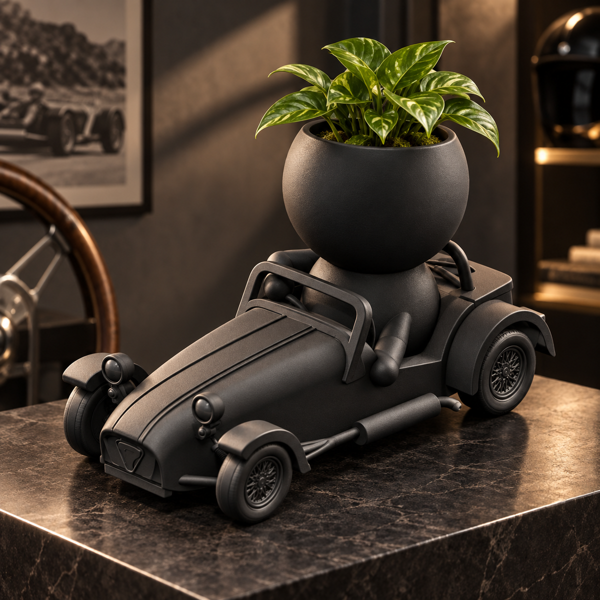 Roadster Rory: Classic Car Planter editorial view