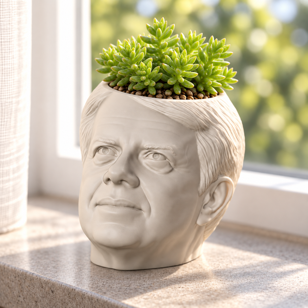 Jimmy Carter Head Planter editorial view