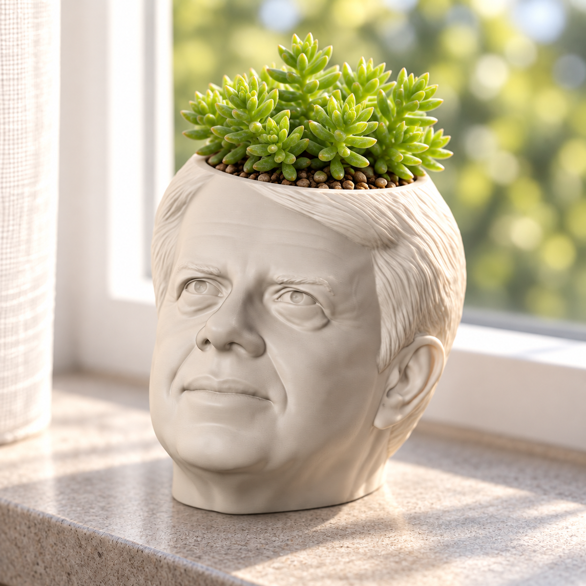 Jimmy Carter Head Planter editorial view