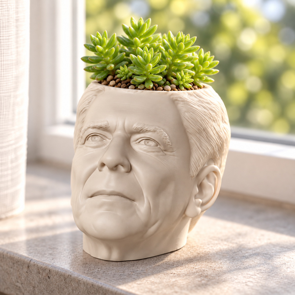 Ronald Reagan Head Planter editorial view