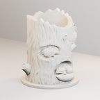 Woodland Hollow Planter in Ivory White finish