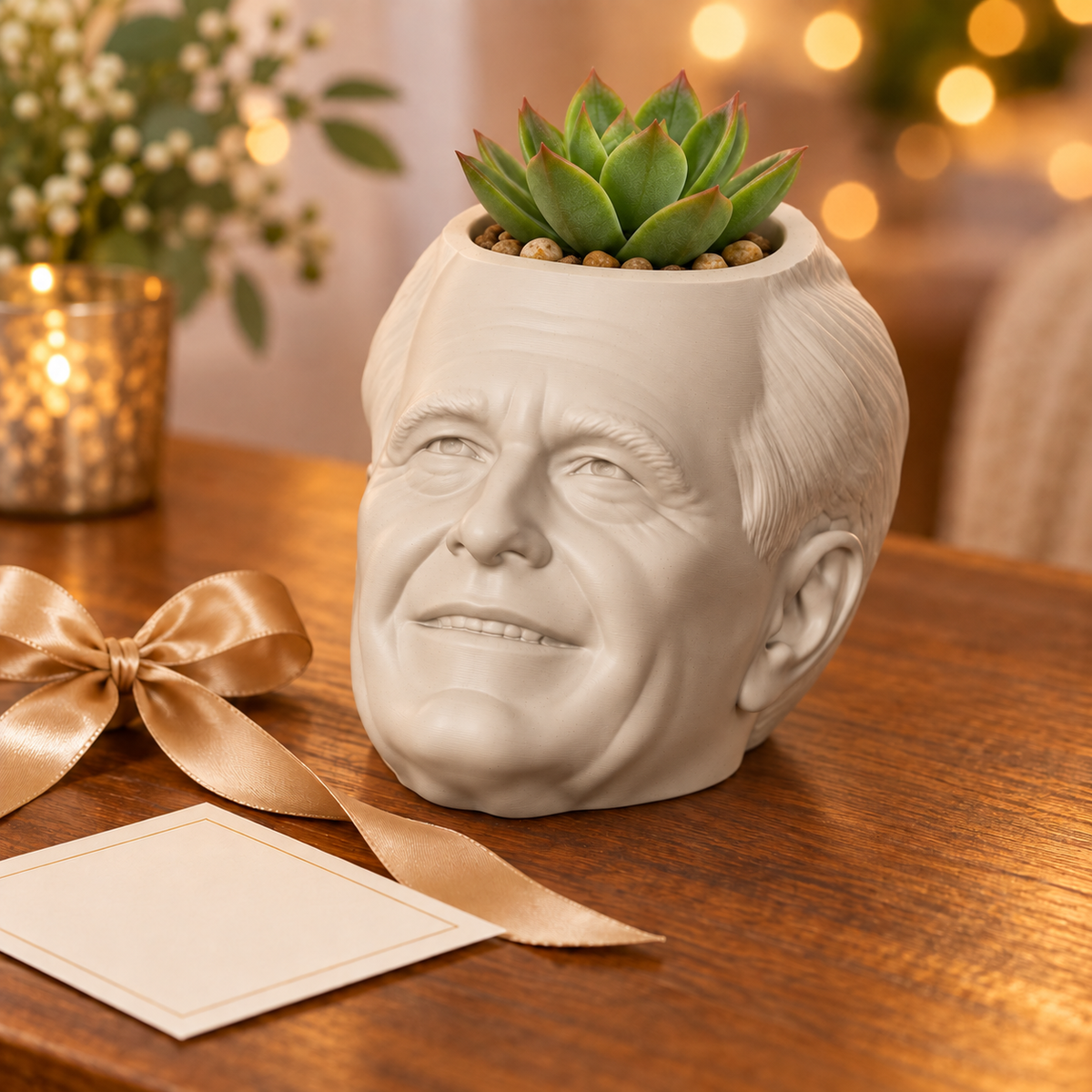 George H. W. Bush Head Planter gift presentation