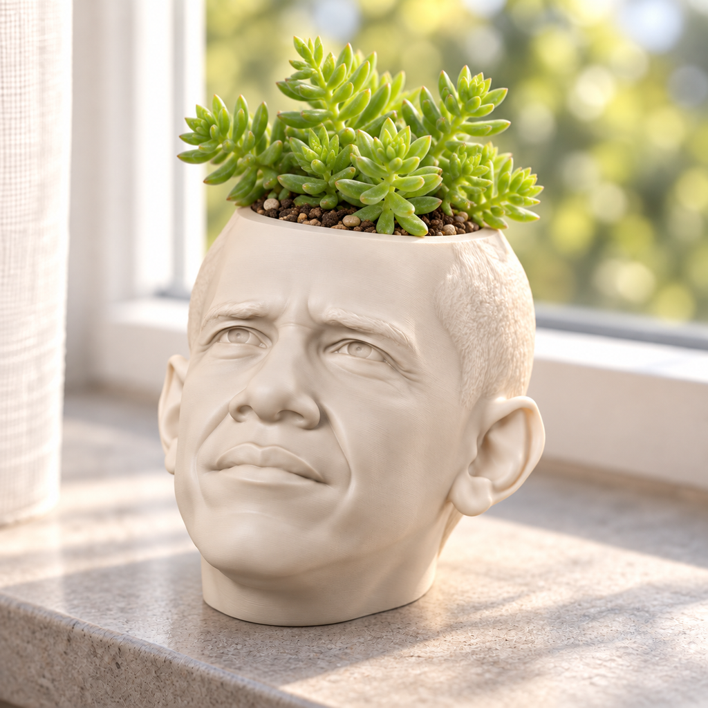 Barack Obama Head Planter editorial view