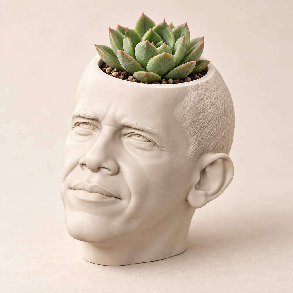 Barack Obama Head Planter hero lifestyle view