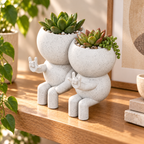 Love Signs couple planter editorial view