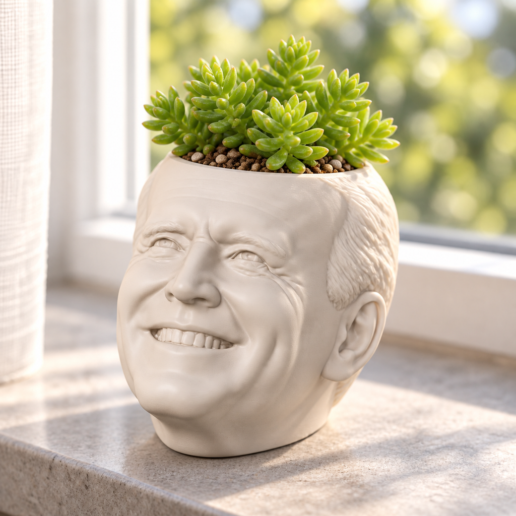 Joe Biden Head Planter editorial view