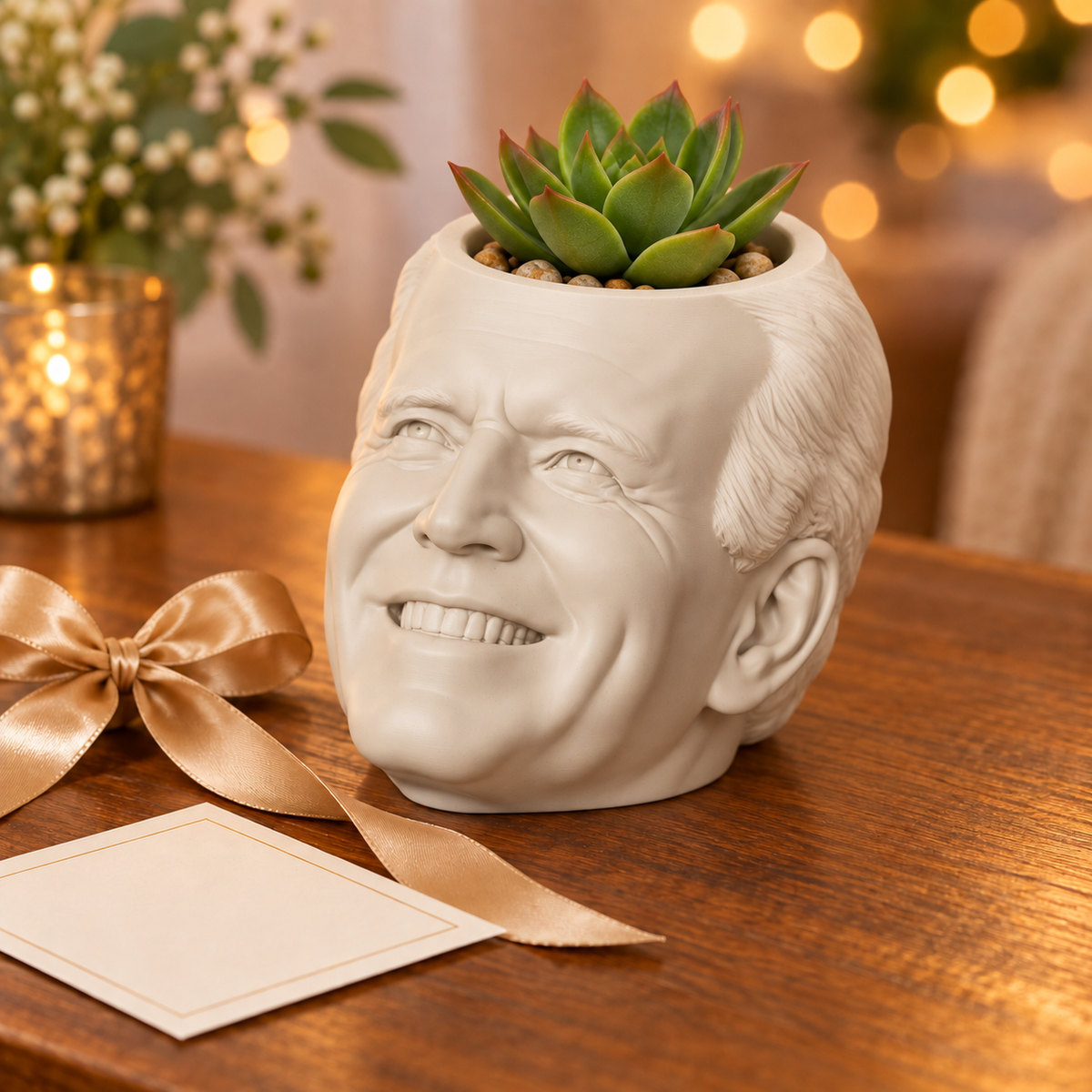 Joe Biden Head Planter gift presentation