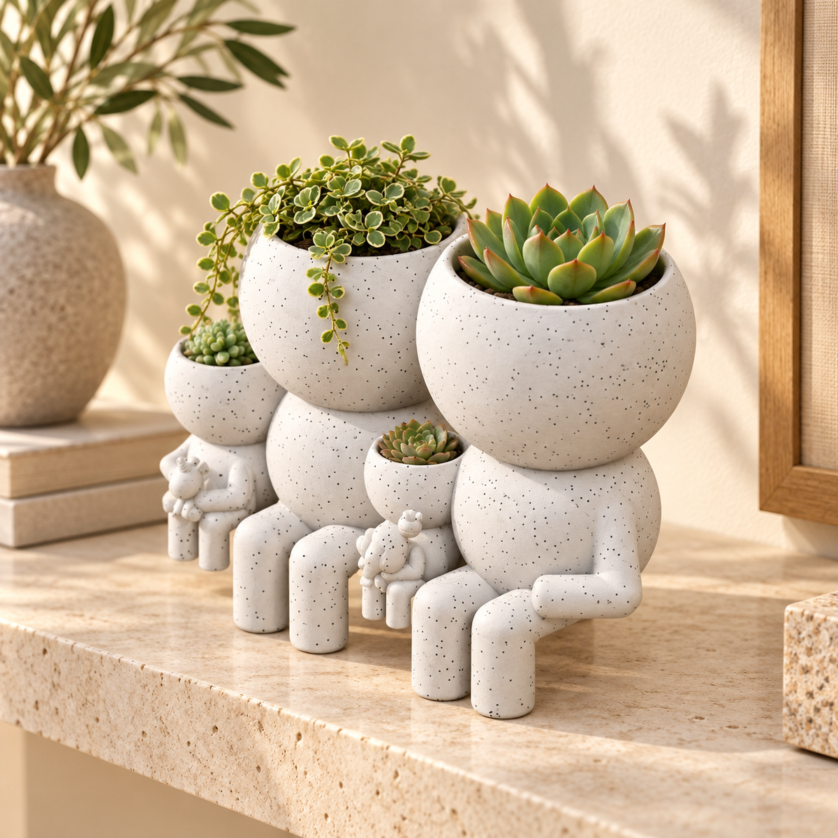 Gather Moss family planter hero lifestyle image