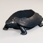 Turtle Planter in Charcoal Black finish