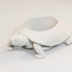 Turtle Planter in Ivory White finish