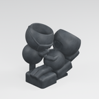Dr. Molar’s Checkup dentist planter in Charcoal Black finish