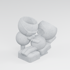 Dr. Molar’s Checkup dentist planter in Marble White finish