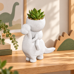Dino Drift dinosaur rider planter editorial styled view