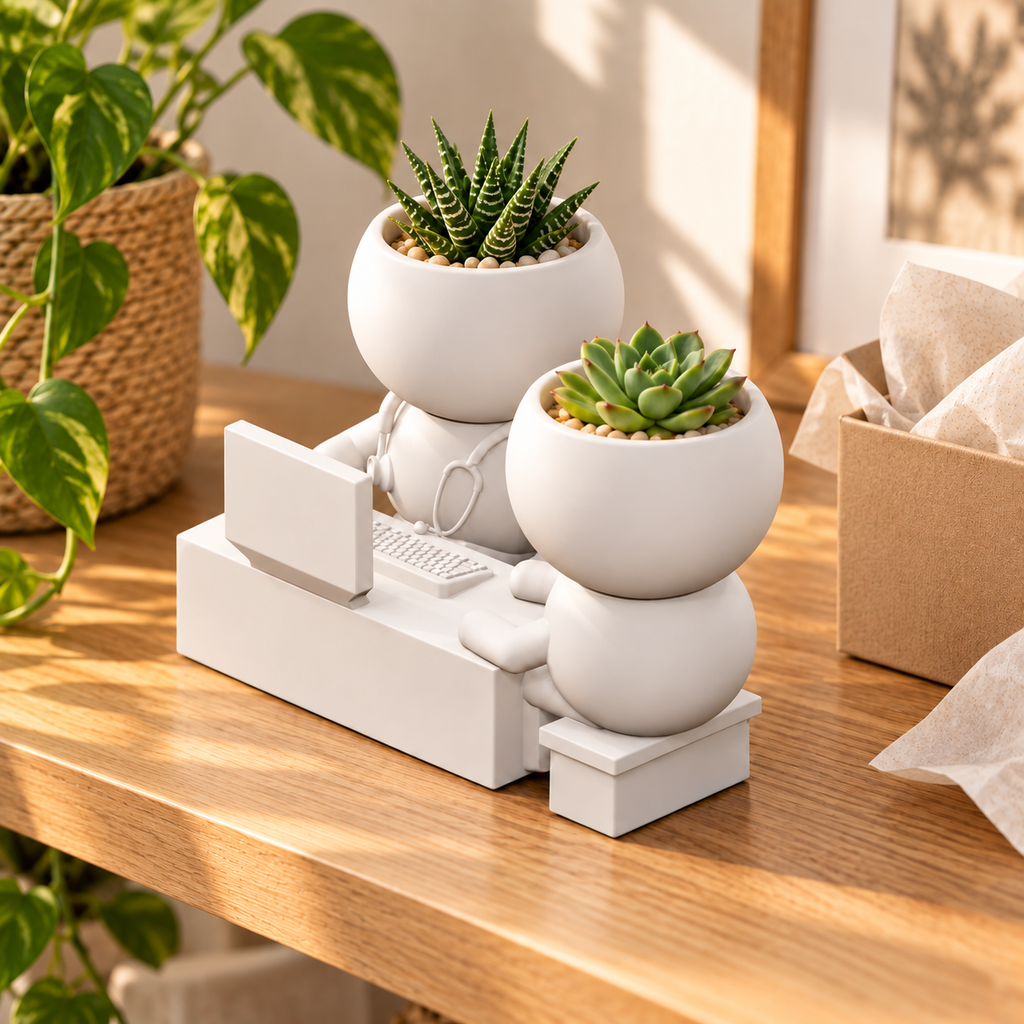 Care Visit | Doctor and Patient Planter