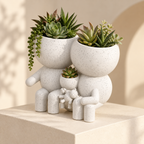 The Three of Us family planter editorial styled view
