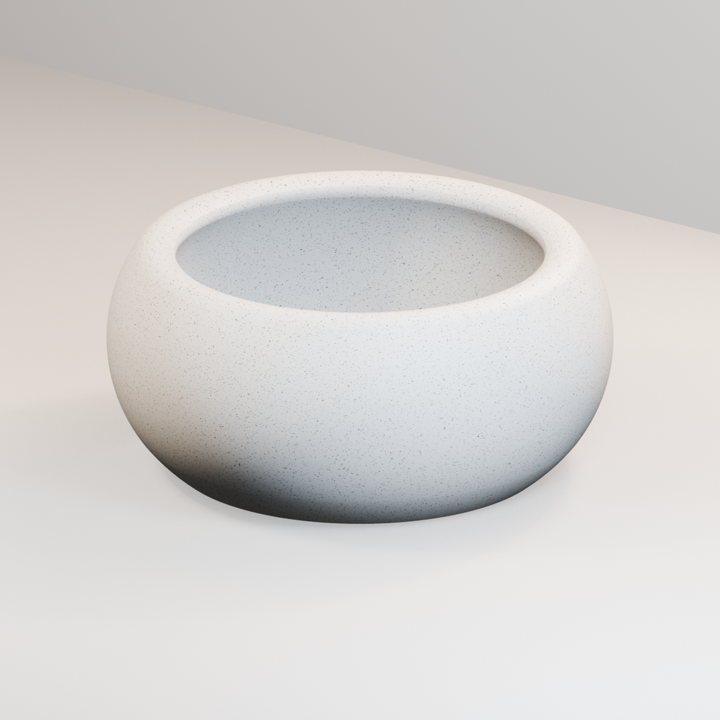 Mini Bonsai-Style Succulent Planter in Marble White finish