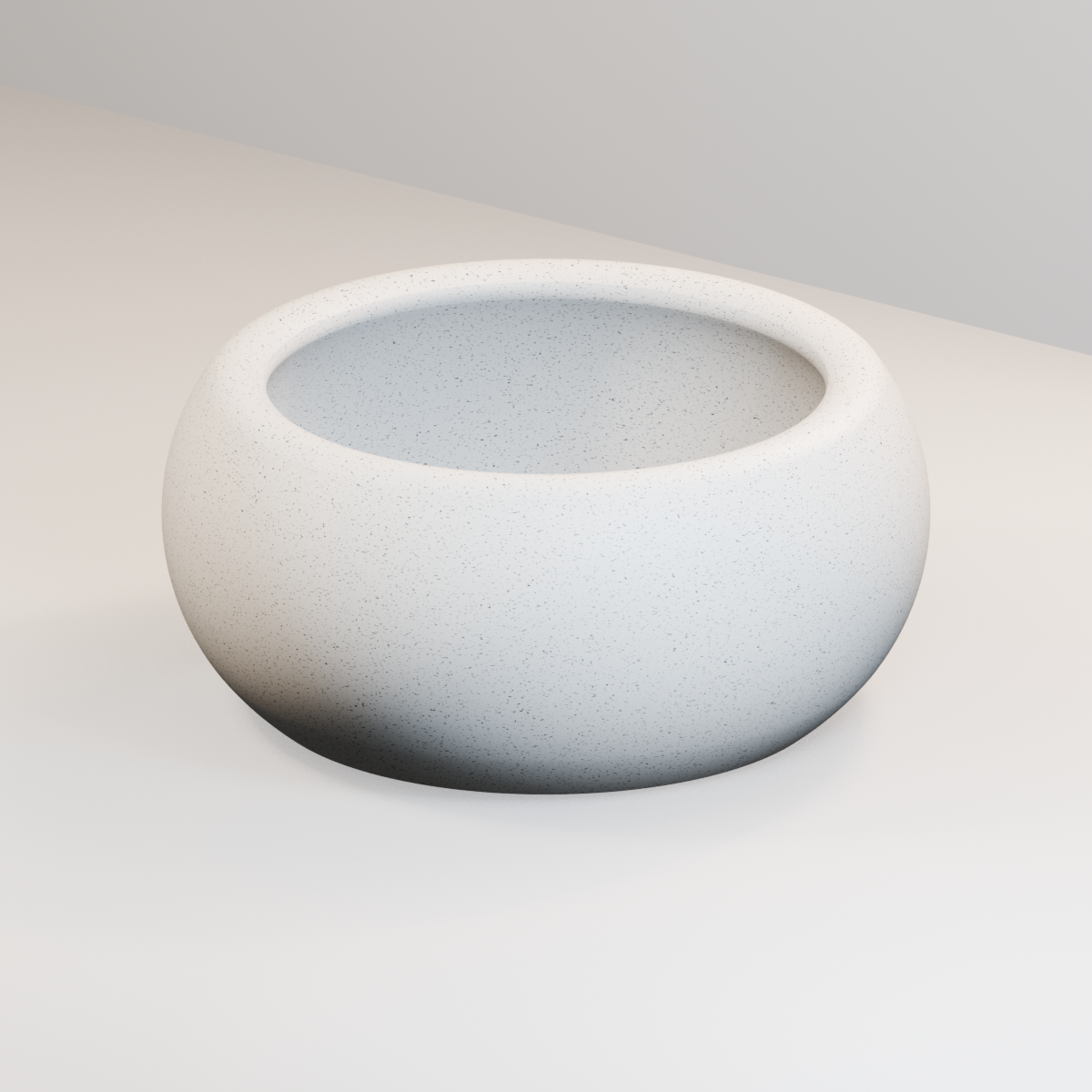 Mini Bonsai-Style Succulent Planter in Marble White finish