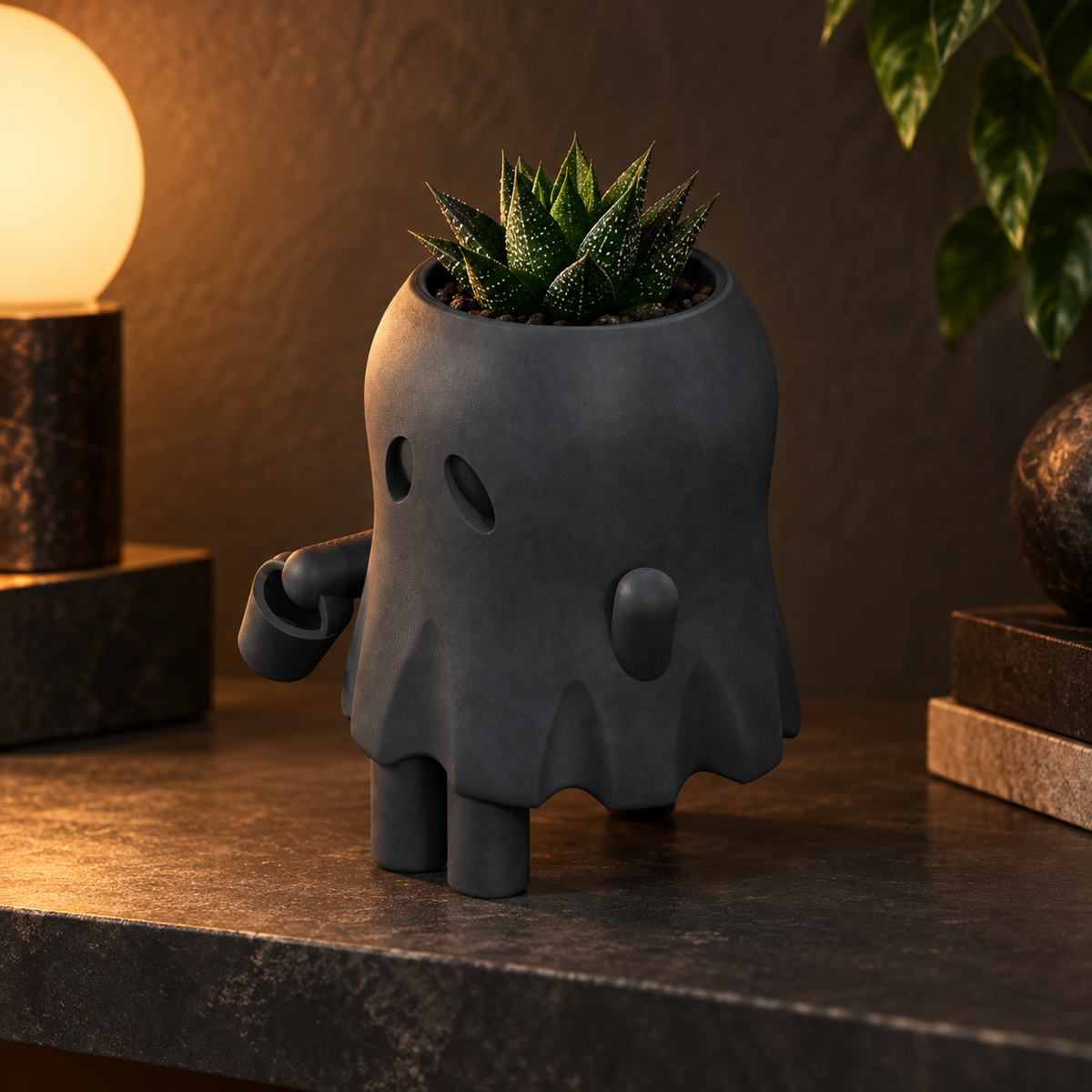 Boo Keeps Watch | Ghost Planter editorial view