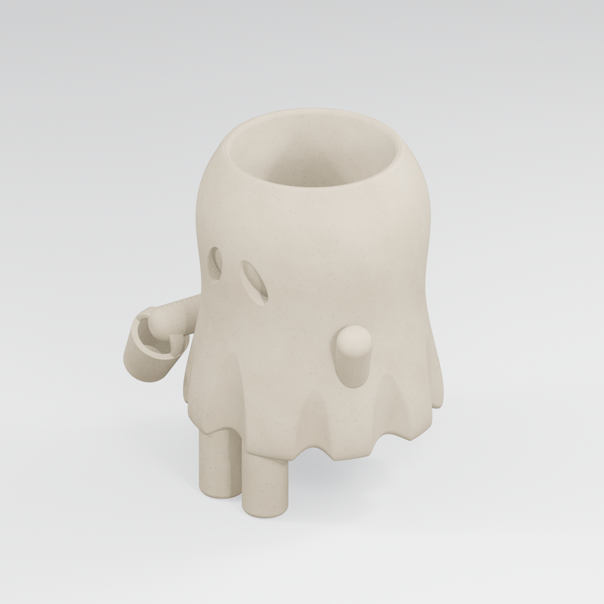 Boo Keeps Watch | Ghost Planter in Ivory White