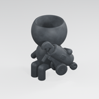 Caddy Takes Five | Golfer Planter in Charcoal Black