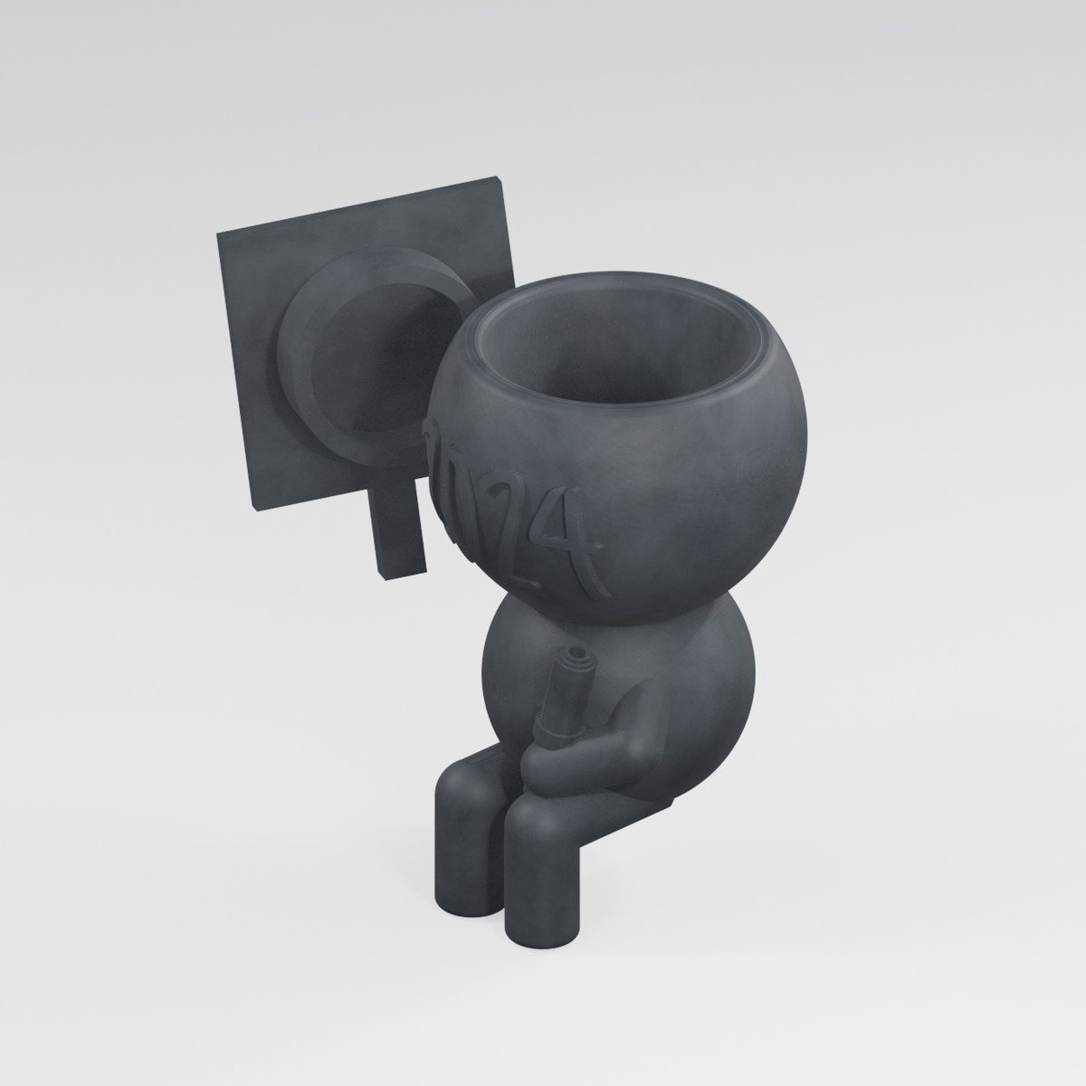 Capstone Celebrates 2024 | Graduate Planter in Charcoal Black