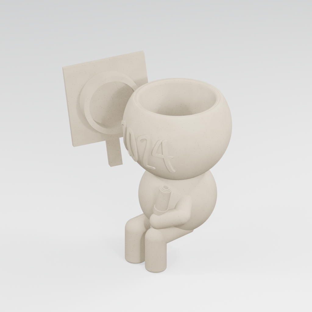 Capstone Celebrates 2024 | Graduate Planter in Ivory White