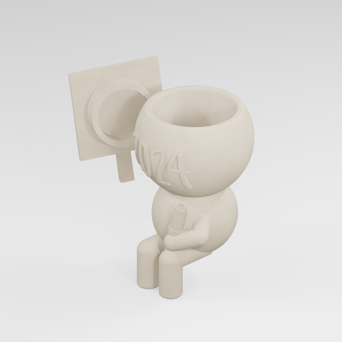 Capstone Celebrates 2024 | Graduate Planter in Ivory White