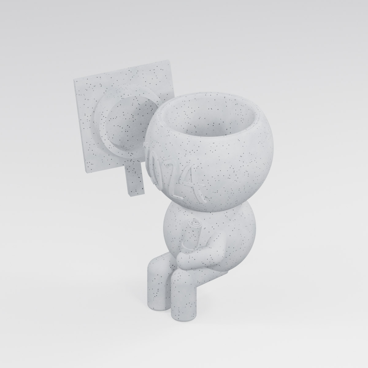 Capstone Celebrates 2024 | Graduate Planter in Marble White